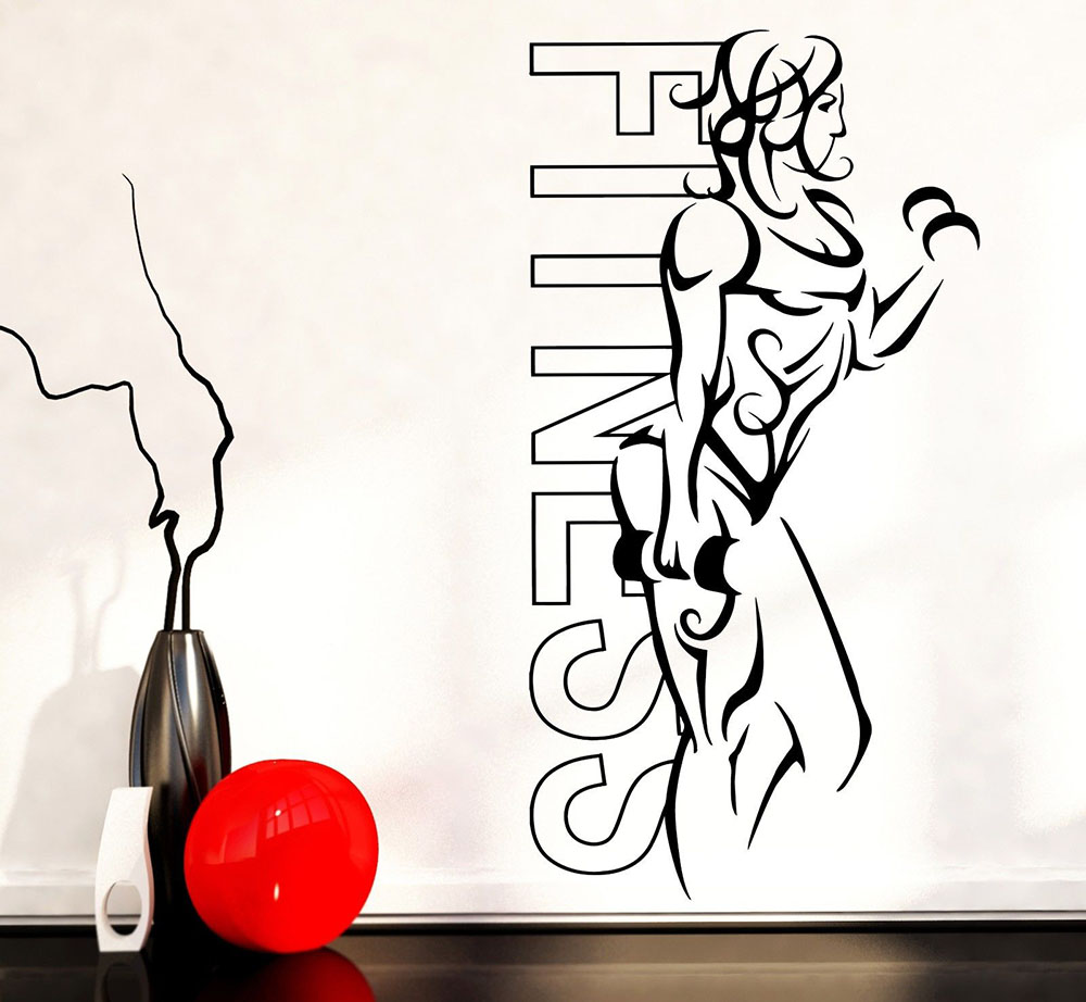 Yoga Fitness Health - Autoadesivi della parete Del Vinile Per