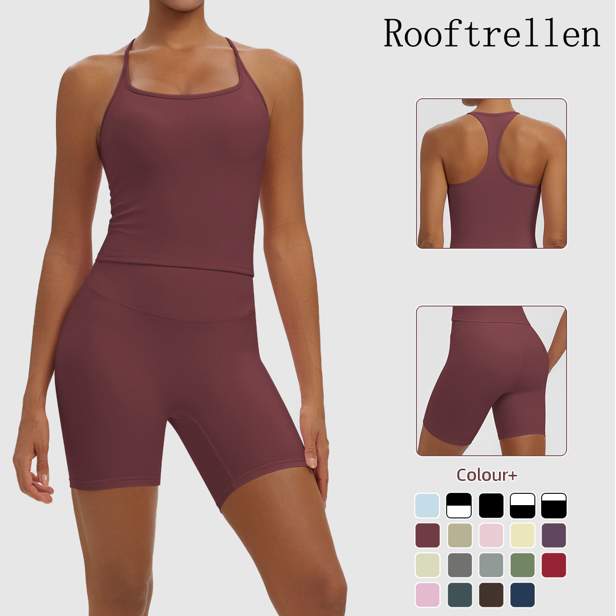 Yoga Y Fitness - Rooftrellen Set Yoga 2 Pezzi Sexy