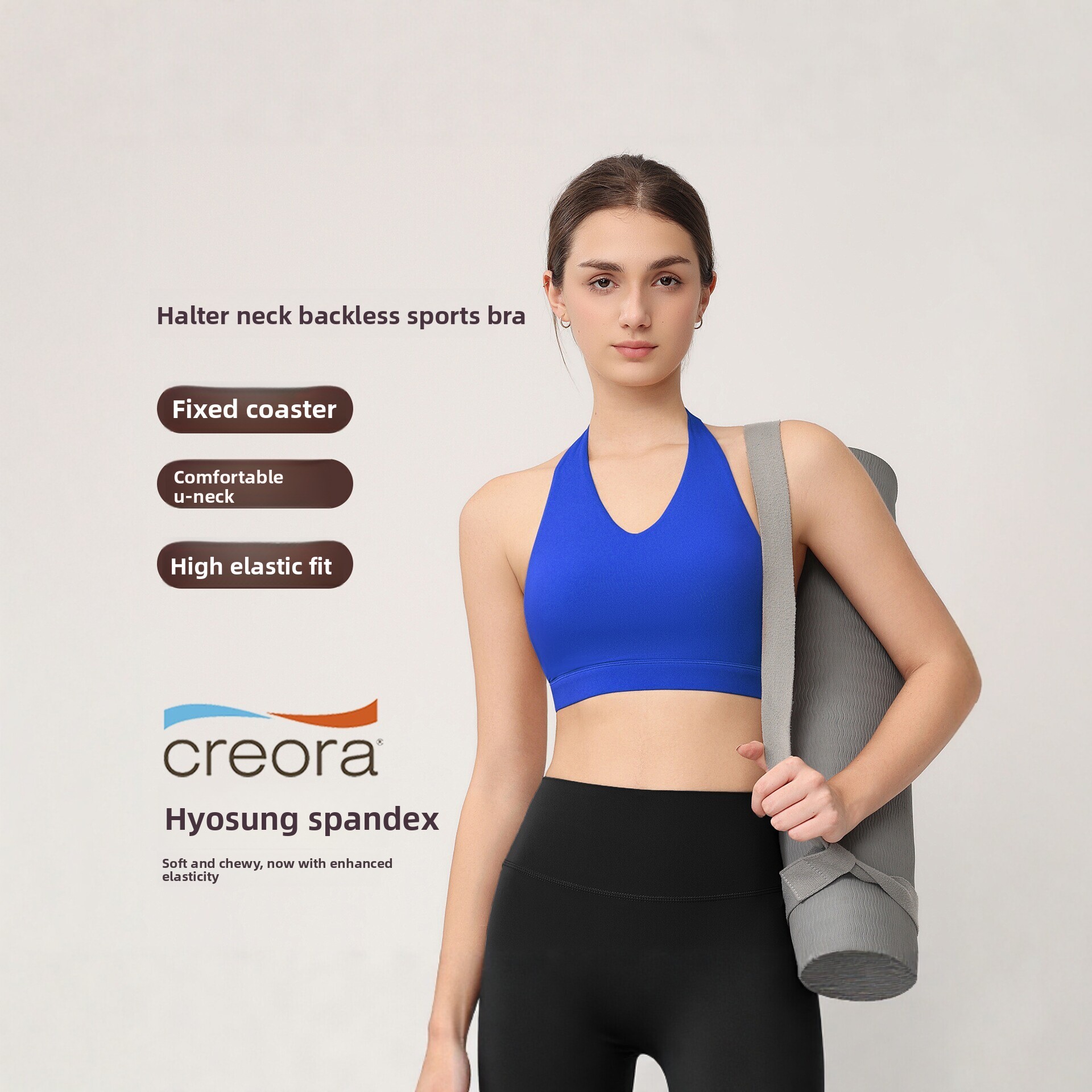 Yoga Fitness Up - Reggiseno sportivo da donna con imbottitura