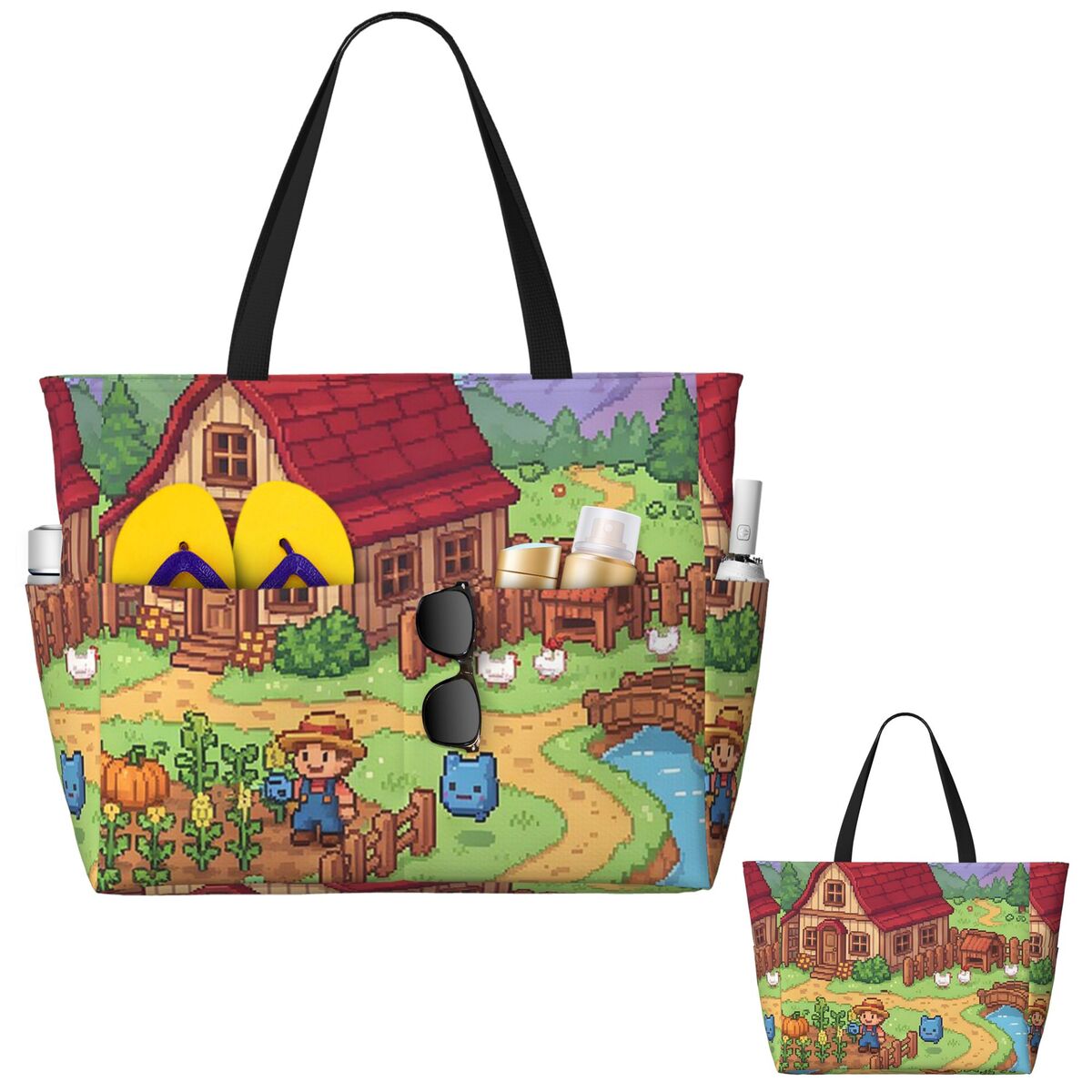 Borsa tote da spiaggia Stardew - Yoga Fitness Video recensione e prezzo